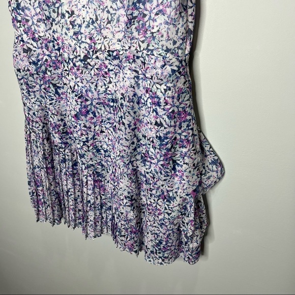 🦋🌙 BANANA REPUBLIC | Purple and White Floral V-Neck Dress - Picture 8 of 9